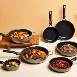 써모스 듀라코어 논스틱 멀티웍팬 2종세트 IH 인덕션 후라이팬 세트 깊은팬 웍