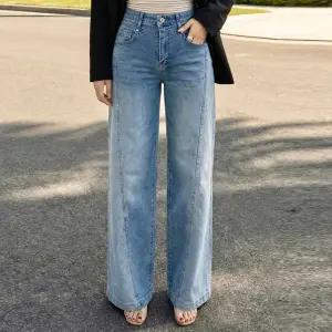 봄 유니크절개데님 하우룩 밴딩 절개 브러쉬 와이드 통일자