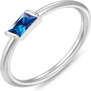 여성용 RLMOON 골드 탄생석 반지 Non Tarnish 스태커블 14K 금/은 도금 바게트 CZ 에메랄드 그린 생일