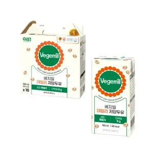 베지밀 데일리 저당 두유 190ml 16팩