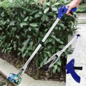 바닥 쓰레기 휴지 줍기 접이식 긴손잡이 철제 집게 청소용 신발정리