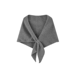 소녀풍 삼각숄 리본 어깨두르는 머플러 데이트패션