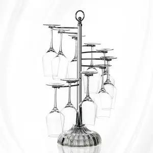 와인잔 거치대 회전식 와인잔걸이 진열 진열장 실버