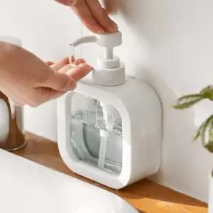 용기 욕실디스펜서 샴푸통 디스펜서 주방세제 투명 사각 샴푸디스펜서 핸드워시