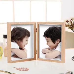 2단 접이식 우드프레임 탁상 포토액자 6x8사진 15x20 19x14
