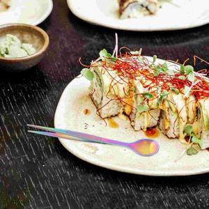 스테인레스 스틸 맛 스푼 트위저 젓가락 바 요리사 시음 그릴 집게