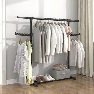 날개 행거 이동식 스탠드 옷걸이 옷장 선반 철제 헹거 (KYR-WC109DE)