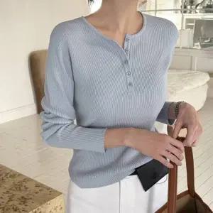 [메이블루]헨리넥 리브드 니트