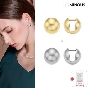 SILVER 925 빅볼륨 원터치 귀걸이 + 실버바