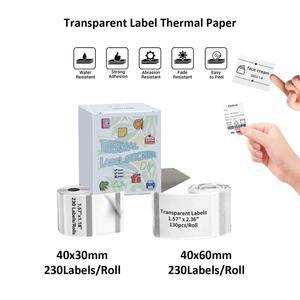 사각 라벨 메이커 테이프 투명 인쇄 용지 M110/M220 열 스티커 방수 호환