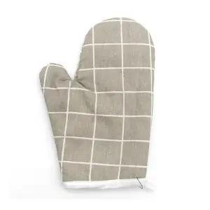 벙어리 속누빔 주방 장갑 갈색 1개 냄비 오븐 장갑