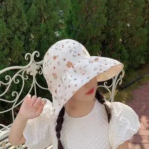 키즈자 VRO155B6 큐티 유아 어린이 벙거지 썬캡 꽃챙 나들이