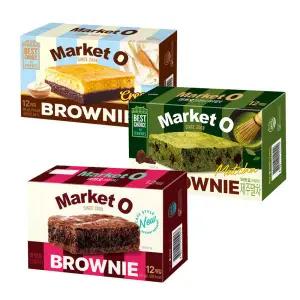 오리온 마켓오 브라우니12P + 말차브라우니 12P+크림치즈브라우니 12P