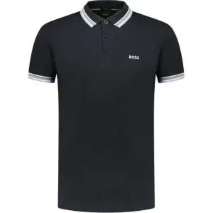 [휴고보스] 로고 언더칼라 코튼 피케 폴로 셔츠 143271203