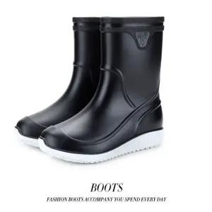 장화 미끄럼방지 남성 RAIN 남성 발목방수신발 논슬립장화 미들레인부츠 남자