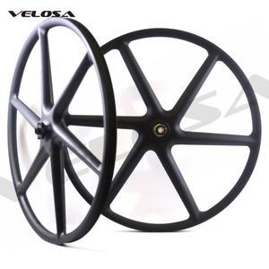 휠셋 MTB용 카본 6 스포크 풀 카본 MTB 휠셋 26 인치 27 5 인치 29 인치 탄소 스포크 디스크 브레이크 휠 26 27 5 29er