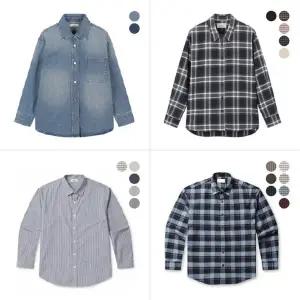 [폴햄](마산점)두께감 딱 걸치기편한 셔츠특가 인기쟁이 청셔켓/솔리드/단색/체크/오버핏 2043,1003,20...