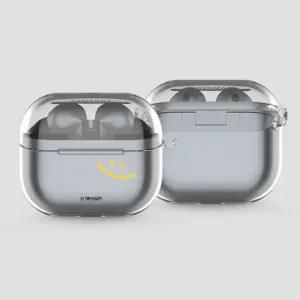 트라이코지 말랑말랑 베이직 갤럭시 버즈3 버즈3프로 투명 클리어 하드 케이스 키링 세트