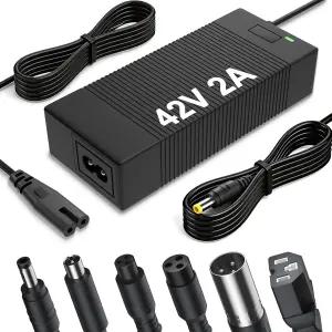 36V 리튬 배터리 충전기 42V 2A 전기 스쿠터 호버보드 자전거용 고트락스 젯슨 나인봇 볼팜 세그웨이
