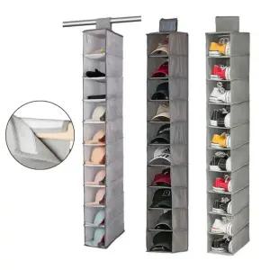 옷장속 공간 활용 행거 걸이형 10칸 수납 보관함 정리함 다용도정리함