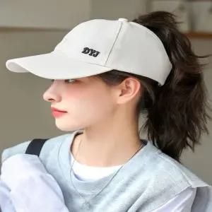 여성 똥머리 포니테일 볼캡 뒷오픈형 여름 야구모자 볼캡 여자모자 여자야구모자