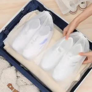 여행용 신발 주머니 부직포 휴대 운동화 신발 보관 파우치 정리함 더스트백 휴대용 반투명 통풍 커버 의류