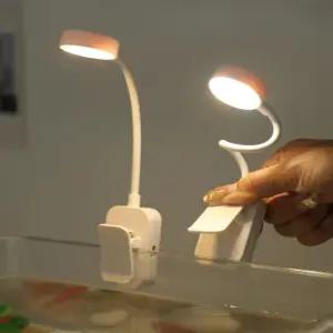 LED 미니 수족관 수초 충전식 어항 클립 물고기 등