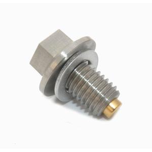 GoldPlug | 미국 제조 M12x1.75 스테인리스 마그네틱 배수 플러그, 6.6l를 제외한 모든 쉐보레 / GMC 2020-2025에 적합, 3.0l 및 2.7l V6을 포드 자동차 /SUV에 적합 AP04 SW01 와셔 포함