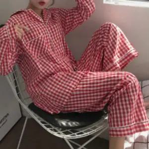 러블리 여성 세트 긴팔 파자마 3컬러 체크패턴 잠옷