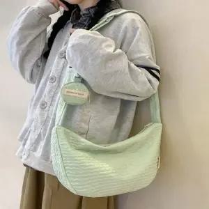 남녀 6컬러 물결무늬 캐주얼 패브릭 크로스백 숄더백 패브릭백 크로스숄더백 가벼운가방