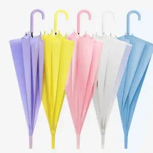 장우산 일회용 비오는날 안전 투명 장우산 비닐 학생 가벼운 어린이 무지개