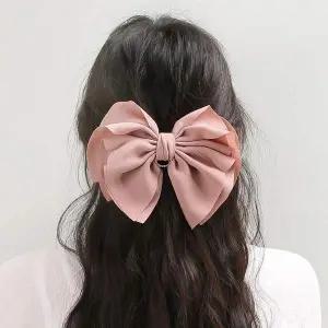 엔젤슈슈 474JTJ31 플라이 큐빅 자동 헤어핀 핑크 리본핀