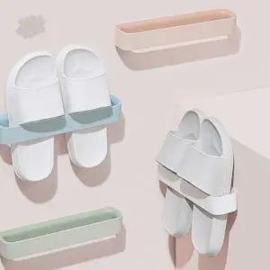 벽부착 슬리퍼 보관 거치대 욕실 신발 정리 수납선반 현관 실내화 걸이 공간활용