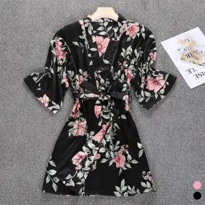 플라워 실크 로브 골프가운 LM-0332