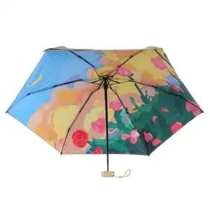 로즈문 868GTK27 아트 UV차단 초미니 슬림 6단 골드 우산 양산