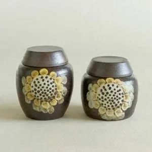 ksr 이천도자기 옹기 미니 양념통 해바라기 2호 12cm 소스통 단지