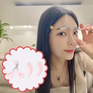 ZF 핑크 반달 세트 눈썹정리 눈썹칼 숱가위 눈썹숱치기 눈썹숱가위 눈썹정리 눈썹가위