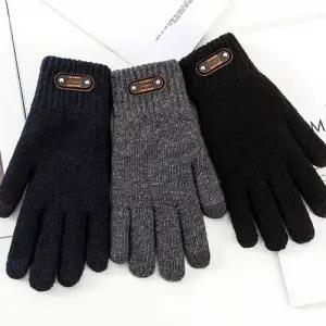 남자 출퇴근 데일리 겨울 외출 두툼 터치 니트 장갑