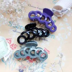 비눗방울 325XMQ53 감성컬러 대형 유광 헤어집게핀 10colors