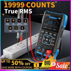 FNIRSI 2C53T 3in1 멀티미터 디지털 오실로스코프 신호 발생기 2채널 50MHz 대역폭 250MS 샘플링 속도 2000