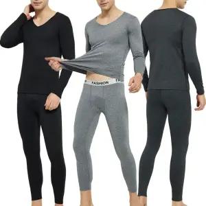 성인내복 짱짱한 밴딩 얇은 기모 안감 남성 슬림 내복 상하의