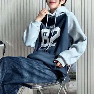 후드 뉴기모 후디 배색 후드티 82 모자티 공용 남녀 풀오버 오버핏
