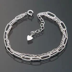 92.5 358OMR46 Silver 링크 3줄 실버 체인 발찌