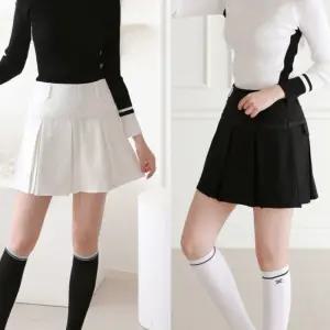 러블리 레이스 다단주름 여성 골프 스커트 외출룩 필드레슨 18홀 레저