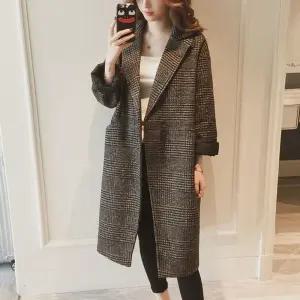 데일리 클래식 체크 코트 여성 브라운 예쁜