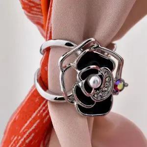 진주 460FRF26 까멜리아 스카프링 에나멜 스카프 고리 홀더 클