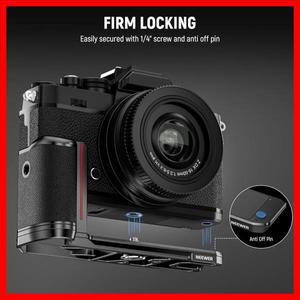 Nikon Z fc 용 NEEWER 핸드 그립 L 모양 핸들이있는 초박형 레트로 폼 피팅 카메라 장착베이스 플레이트