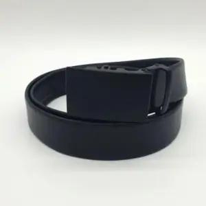 [패션] 블랙 가죽 자동 잠금 벨트 남성용 버클 디자인 정장용