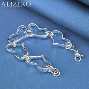 ZERO 여성용 빅 하트 체인 팔찌, 925 스털링 실버, 매력적인 웨딩 약혼 파티 선물, 패션 주얼리