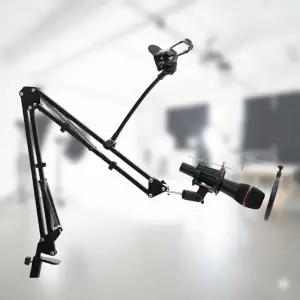 [셀러허브]Coms 탁상 고정용 마이크 거치대 세트 3단 꺾임 (S44097199)